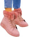 Зимние ботильоны, Утепленные ботинки, Розовый 37