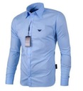 РУБАШКА УЗЛОГО КРОЯ EMPORIO ARMANI Синяя 3XL