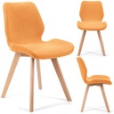 Čalouněná textilní židle SJ.0159 do obývacího pokoje 4 kusy Oranžová Hloubka nábytku 59 cm