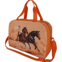 Детская спортивная сумка с лошадками для физкультурного бассейна для девочки.
