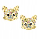 ЗОЛОТЫЕ СЕРЬГИ ДЛЯ ДЕВОЧКИ 925 ПРОБЫ, СЕРЕБРО КОШКА