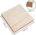 Belle Vous Štvorcové dosky zo surového dreva MDF (Sada 4) - 15x15x2,5 cm Počet m² v ponuke 0.015 m²