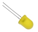 10 светодиодов 10 мм ЖЕЛТЫЙ ДИФФУЗИОННЫЙ МАТОВЫЙ 220 мкд