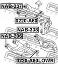 BLOQUE SILENCIOSO PALANCA PARTE TRASERA FEBEST PARA INFINITI QX56 56 