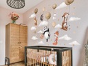 Detské samolepky na stenu Zvieratká a balóniky Kód výrobcu Naklejki Zwierzęta Balony Beżowe