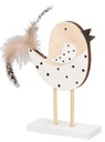 ДЕРЕВЯННАЯ ПТИЦА С ПЕРО ФИГУРКА ДЕКОРАЦИЯ