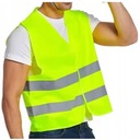 KAMIZELKA ODBLASKOWA OSTRZEGAWCZA Z PASAMI DROGOWA ROBOCZA BHP ŻÓŁTA XXXL