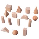 15x učenie 3D tvarov drevených geometrických pevných látok Značka KingLine