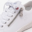 RIEKER sneakersy, buty, półbuty białe skóra N0900