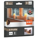 Уплотнитель профиля D, коричневый, 6 м