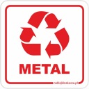 НАКЛЕЙКА для сортировки мусора ОТХОДЫ МЕТАЛЛА 10см