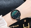 Черные женские SLIM WATCH с зеленым циферблатом