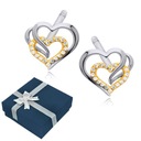 Серьги-сердечки из серебра 925 пробы