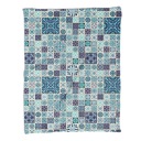 Принтованное плюшевое покрывало Красивый пэчворк эко