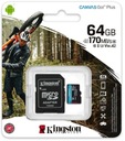 Карта microSD Kingston Go Plus 64 ГБ, 170/70 МБ/с