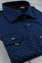 Шелковая мужская элегантная деловая рубашка E477