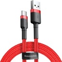USB-кабель Baseus USB-A — USB-C, 2 м, красный (CATKLF-C09)
