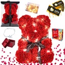 МЕГА НАБОР МИШКА С ЛЕПЕСТКАМИ РОЗ 7в1 + КОМФОРТНАЯ КОРОБКА