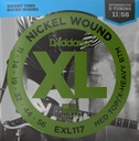 Струны для электрогитары EXL117 11–56 с никелевой обмоткой Outfit D D'Addario