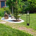 Moderná štýlová stojaca lampa záhradný stĺpik Tvar svietidla Obdĺžnik