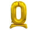 Balon foliowy B&C Cyfra stojąca 0, złota, 74 cm