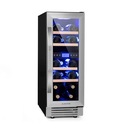 Винный холодильник Klarstein 17but, 3 цвета светодиодов