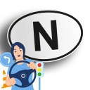 Наклейка на автомобиль Норвегия - N