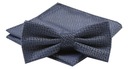Мужской галстук-бабочка с нагрудным платком - Alties - Пепельно-синий