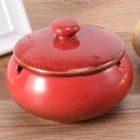 КРАСНАЯ КЕРАМИЧЕСКАЯ ПЕПЕЛЬНИЦА W STYLU VINTAGE Z ФУНКЦИЕЙ WIATROSZCZELNOSCI ДЛЯ CZYSTEGO ДОМА  фото 7