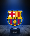 Lampka Nocna z Nadrukiem 3D LED FC Barcelona Imię Marka Plexido