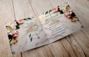 Свадебные приглашения с мраморными цветами + конверт