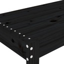 vidaXL Záhradná lavička, čierna, 110x38x45 cm, masívne borovicové drevo Kód výrobcu 825097