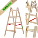 ЛЕСТНИЦА ДЕРЕВЯННАЯ ПОКРАСНАЯ 2х4 ДВУХСТОРОННЯЯ 150кг