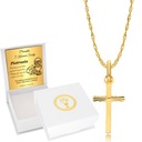 Золотая цепочка с крестом 585 гравюра «Причастие при крещении»
