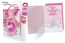Kartka Urodzinowa 1-9 Kolorowa dzeci roczek Jednorożec Cyfry wymienne
