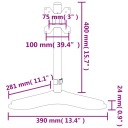 RÉGLABLE SUPPORT SUR MONITEUR ACIER NOIR 75X75/100X100 MM 40X3,5 CMphoto 10