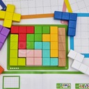 Tooky Toy Skladačka Kocky Tetris 10 úrovní obtiažnosti 22 el. Kód výrobcu 6972633370918