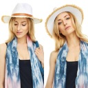 ШЛЯПА С ПОЛЯМИ В КАРМАНКЕ, СОЛОМА, белая