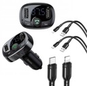 Bluetooth-передатчик MP3 Baseus FM, 2 кабеля USB, 2 кабеля