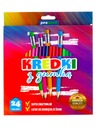 Ceruzkové pastelky s gumičkou 24 farby
