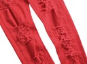 Džínsové nohavice Červené roztrhané džínsy EAN (GTIN) 6943083304259