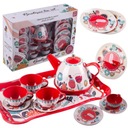 БОЛЬШОЙ ЧАЙНЫЙ НАБОР ЦВЕТОВ ПОДНОС ТАРЕЛКИ ЧАШКИ КУХОННЫЙ НАБОР