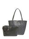 Женская сумка GUESS 2в1 Alby Toggle Tote, черно-серая