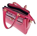 Różowy kuferek damski z wężowym akcentem GALLANTRY Kolor różowy