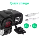 МОТОЦИКЛ ЗАРЯДНИЙ ПРИСТРІЙ USB QC3.0 ШВИДКІ ЗАРЯДКА ТЕРМОМЕТР МОНІТОР  фото 6