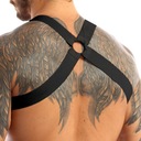 ELASTYCZNY HARNESS MĘSKI METAL RING + OPASKA M/L