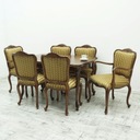 Antyk rozkładany stół 4 krzesła 2 fotele ludwik - warrings PO RENOWACJI