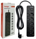 УДЛИНИТЕЛЬ ПИТАНИЯ 5 РОЗЕТОК 3 м 4x USB-ЗАРЯДНОЕ УСТРОЙСТВО 3x1,5 мм² 5x светодиодов