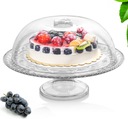 ТАРЕЛКА ОДНОЯРУСНАЯ С ЛАМПОЙ 30СМ ДЛЯ ТОРТА, ПЕЧЕНЬЯ, ФРУКТОВ, ПОДДОН, КРЫШКА