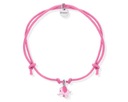 Браслет Розовый слоник на веревке для девочки + гравировка стр.925
